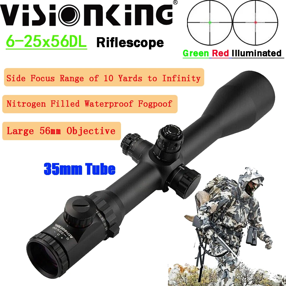Оптический прицел Visionking 6-25x56 для охотничьего прицела, 35 мм, FMC, боковая фокусировка, подсветка траектории, оптический прицел для. 308 .30-06 .50
Оптический прицел Visionking 6-25x56 для охотничьего прицела, 35 мм, FMC, боковая фокусировка, подсветка траектории, оптический прицел для. 308 .30-06 .50