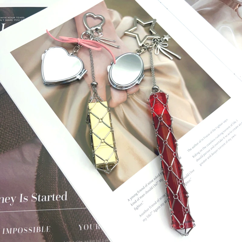 Hotsell Metal Chain Net Pocket Lipstick Bag Keychain Portable Lip Balm Pouch Keyring Girly Pink Bow Ribbon Love Mirror Accessory
Hotsell Metal Chain Net Pocket Lipstick Bag Keychain Portable Lip Balm Pouch Keyring Girly Pink Bow Ribbon Love Mirror Accessory