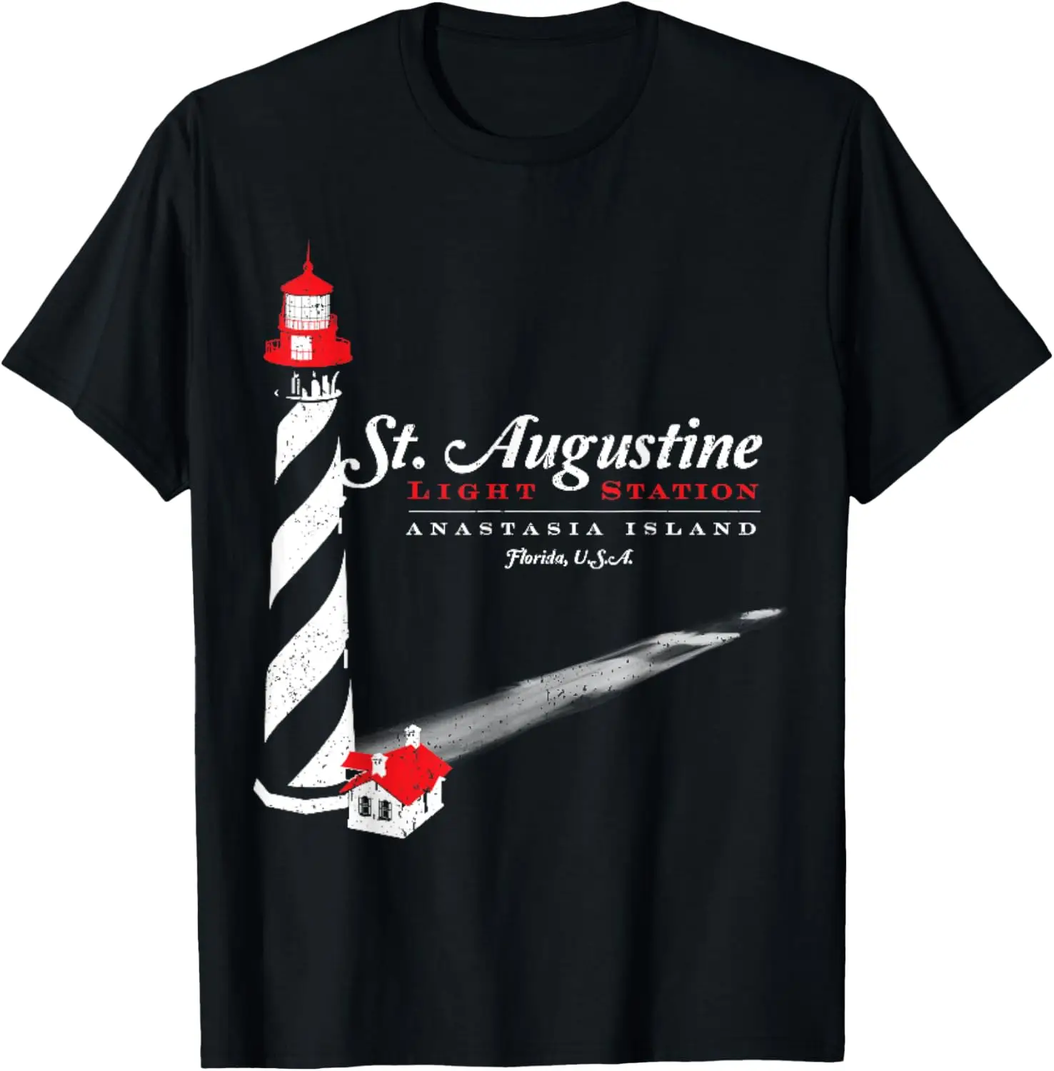 Винтажная хлопковая футболка с рисунком St Augustine Lighthouse Anastasia Island Florida
Винтажная хлопковая футболка с рисунком St Augustine Lighthouse Anastasia Island Florida