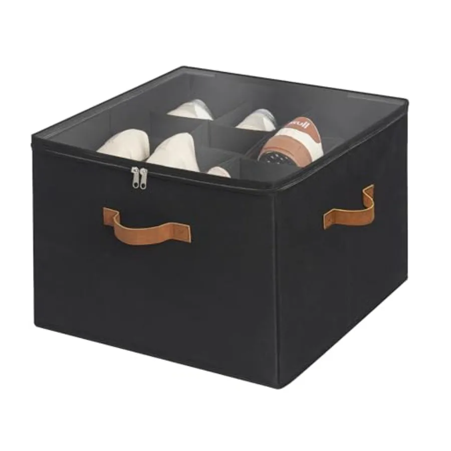 Shoe Organizer for Closet, Fits up to 16 Pairs, Shoe Cubby Storage Containers with Adjustable Dividers and Clear Cover
Shoe Organizer for Closet, Fits up to 16 Pairs, Shoe Cubby Storage Containers with Adjustable Dividers and Clear Cover