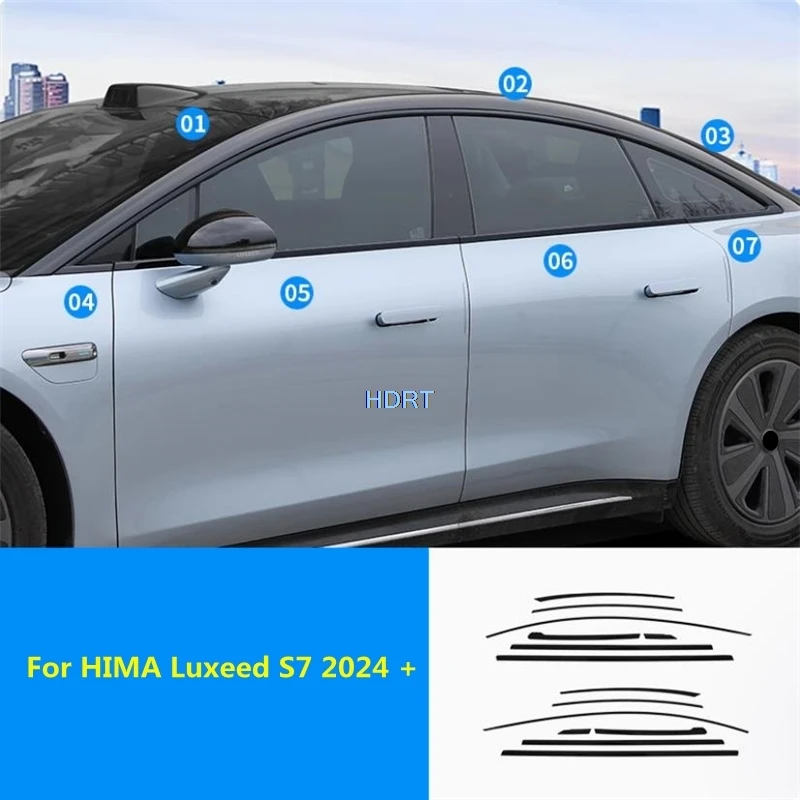 For HIMA Luxeed S7 2024 + Car Style Protector Decoration Accessories Exterior Sticker Window Molding Glass Side Strip Cover Trim
For HIMA Luxeed S7 2024 + Car Style Protector Decoration Accessories Exterior Sticker Window Molding Glass Side Strip Cover Trim