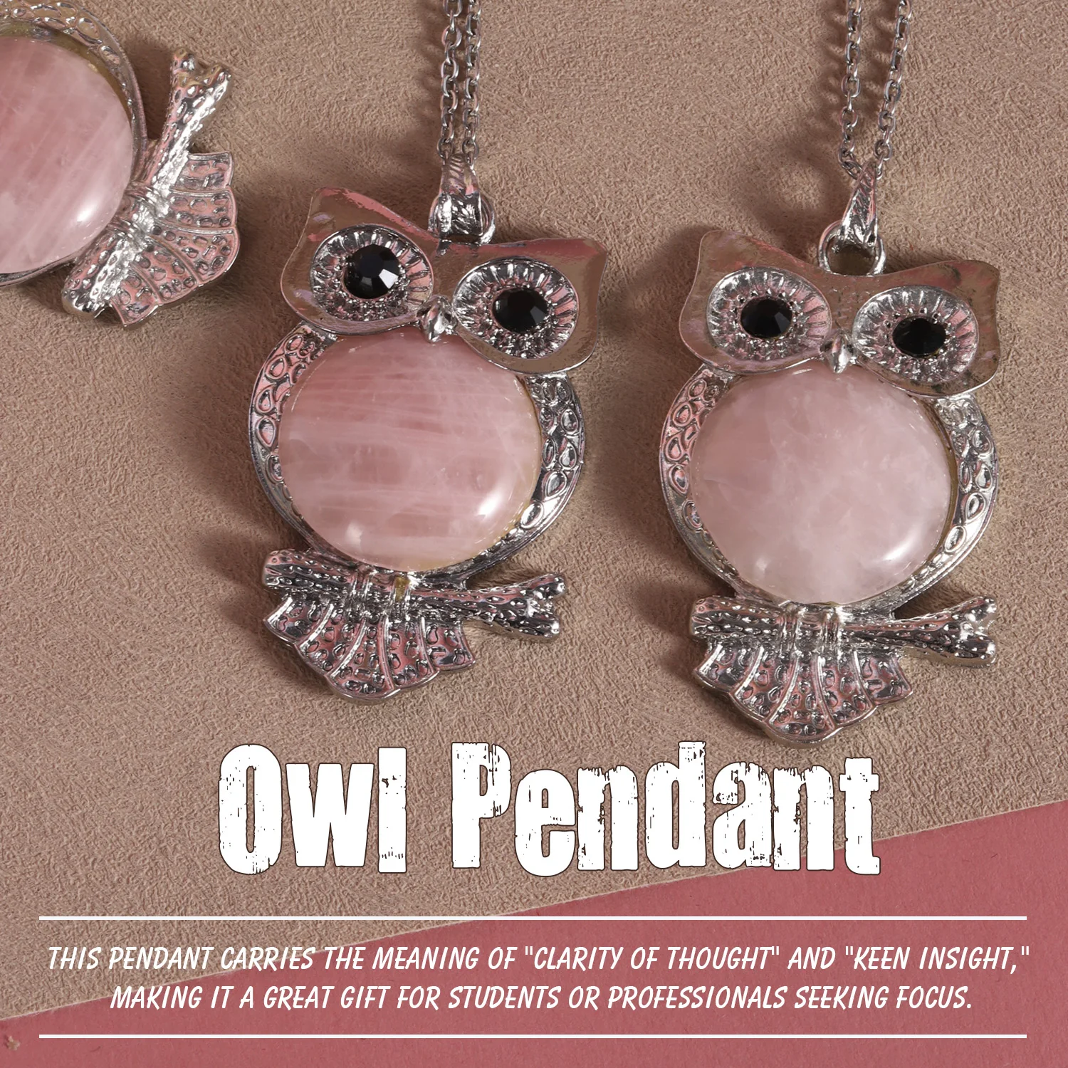 Gem-encrusted Owl Necklace Pink Quartz Pendant Is Suitable For Men And Women Vintage Series Stainless Steel Chain Jewelry Gifts
Gem-encrusted Owl Necklace Pink Quartz Pendant Is Suitable For Men And Women Vintage Series Stainless Steel Chain Jewelry Gifts