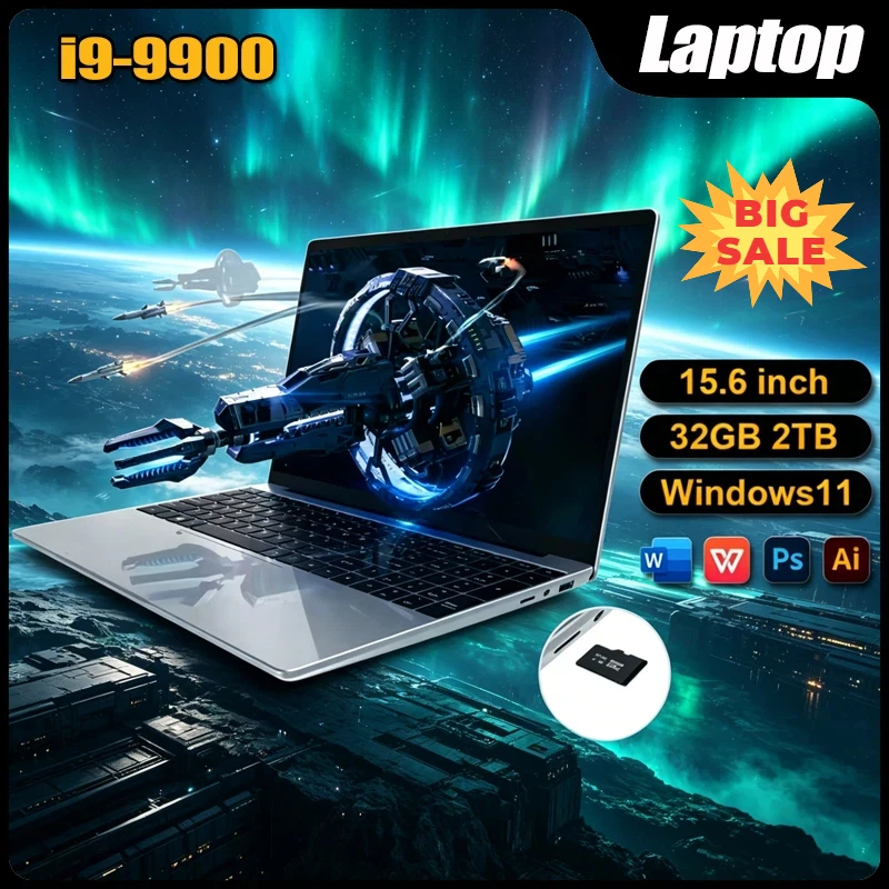 2026 HOT 15.6" Laptop 32GB 2TB Windows 11 Intel Core I9-9900 Gaming Computer PC 1920*1080 HD Gamer Office Ultra Slim Notebook
2026 HOT 15.6" Laptop 32GB 2TB Windows 11 Intel Core I9-9900 Gaming Computer PC 1920*1080 HD Gamer Office Ultra Slim Notebook