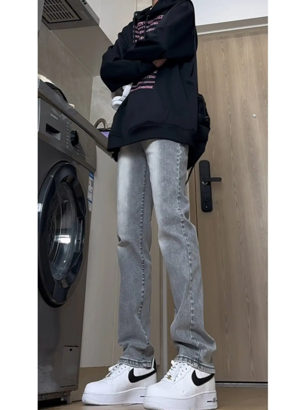 Slim Fit Straight Leg Jeans Men's High Street American Style CleanFit Smoke Grey Knife Jeans Casual Wear for Teens
Slim Fit Straight Leg Jeans Men's High Street American Style CleanFit Smoke Grey Knife Jeans Casual Wear for Teens