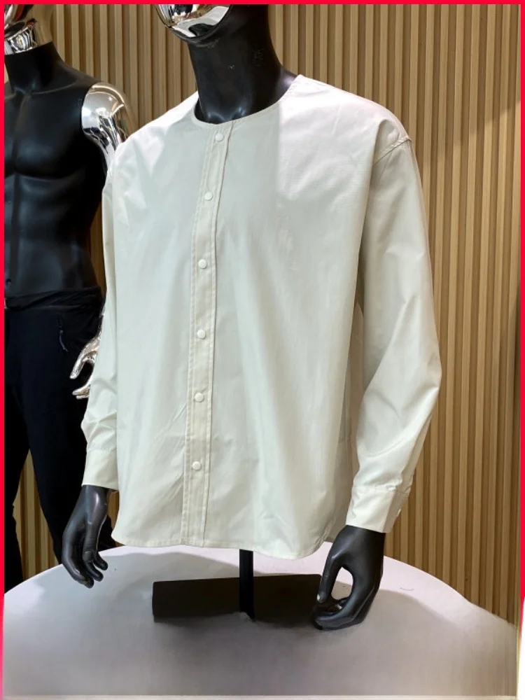 Casual Sle Men's Long Sve irt Resin Button round Ne Pure Color Spring Autumn Loose Fit Breathable Polyester Fiber
Casual Sle Men's Long Sve irt Resin Button round Ne Pure Color Spring Autumn Loose Fit Breathable Polyester Fiber