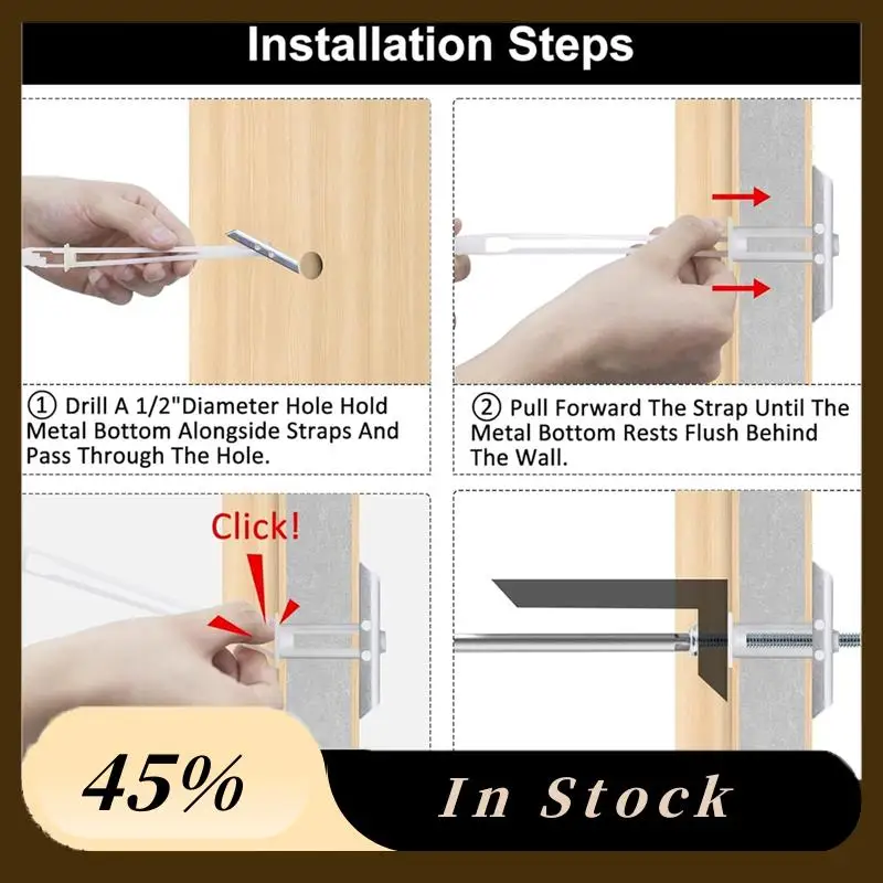 A60Z Top Drywall Anchor With Bolt For 1/4In-20In Fastener Sizes, Heavy Duty Hollow Drywall Anchor Kit For TV Mounting
A60Z Top Drywall Anchor With Bolt For 1/4In-20In Fastener Sizes, Heavy Duty Hollow Drywall Anchor Kit For TV Mounting