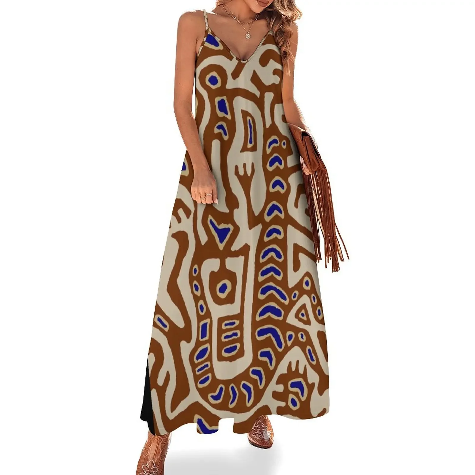 Shaman Serpent Spirits - San Blas Islands Sleeveless Dress womens clothing Summer skirt
Shaman Serpent Spirits - San Blas Islands Sleeveless Dress womens clothing Summer skirt