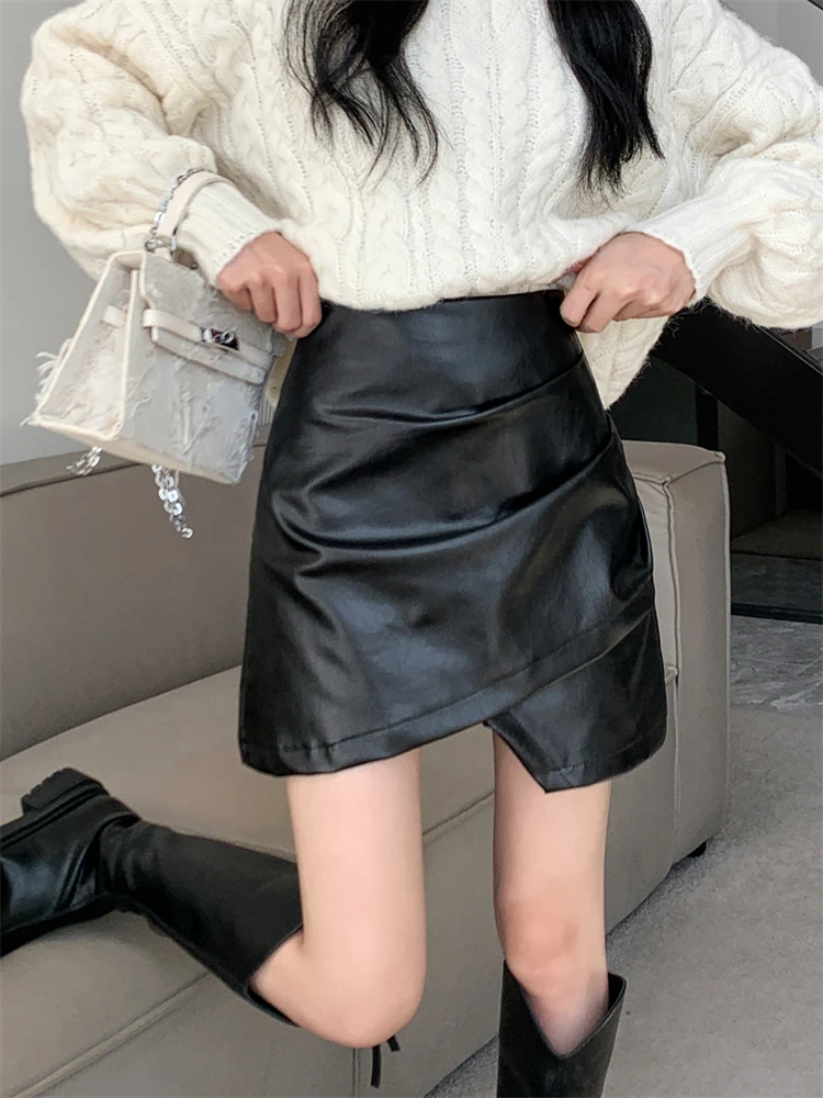 Утягивающая юбка из искусственной кожи с высокой талией, асимметричная универсальная юбка трапециевидной формы больших размеров для женщин, осень 2025 Faion Trend
Утягивающая юбка из искусственной кожи с высокой талией, асимметричная универсальная юбка трапециевидной формы больших размеров для женщин, осень 2025 Faion Trend