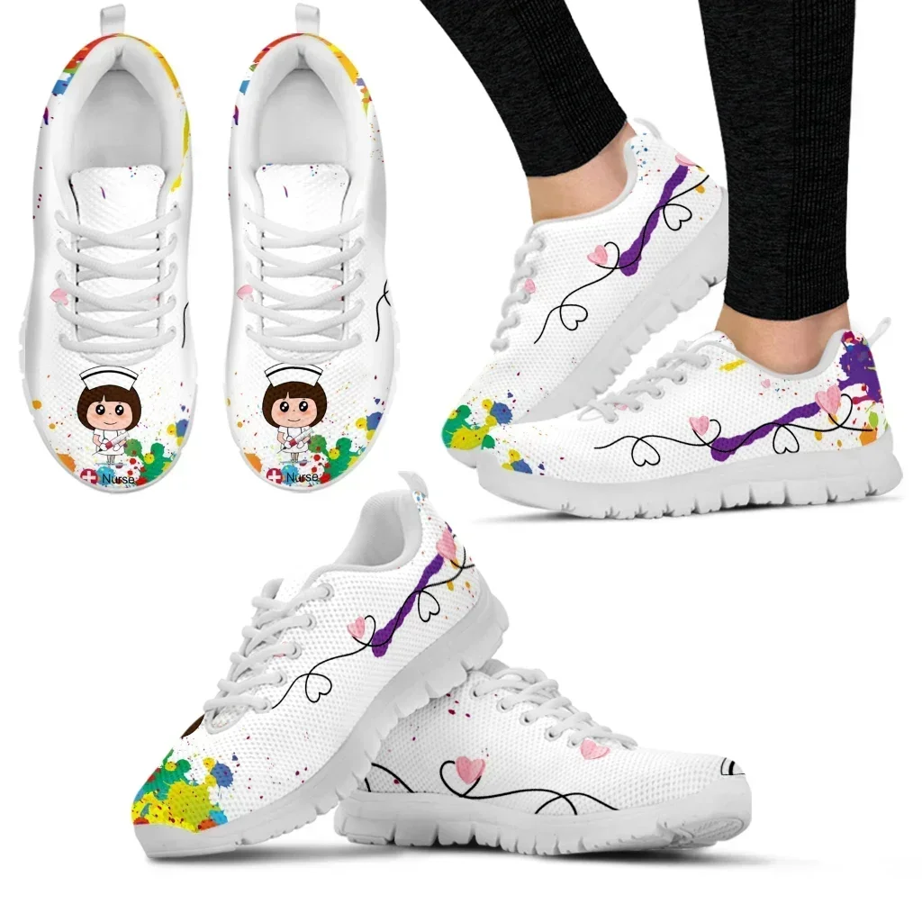 White Nurse Girl Love Pattern Women Lace Up Sneaker Fashion Tie Dye Printing Flat Shoes For Ladies Zapatillas Hot
White Nurse Girl Love Pattern Women Lace Up Sneaker Fashion Tie Dye Printing Flat Shoes For Ladies Zapatillas Hot