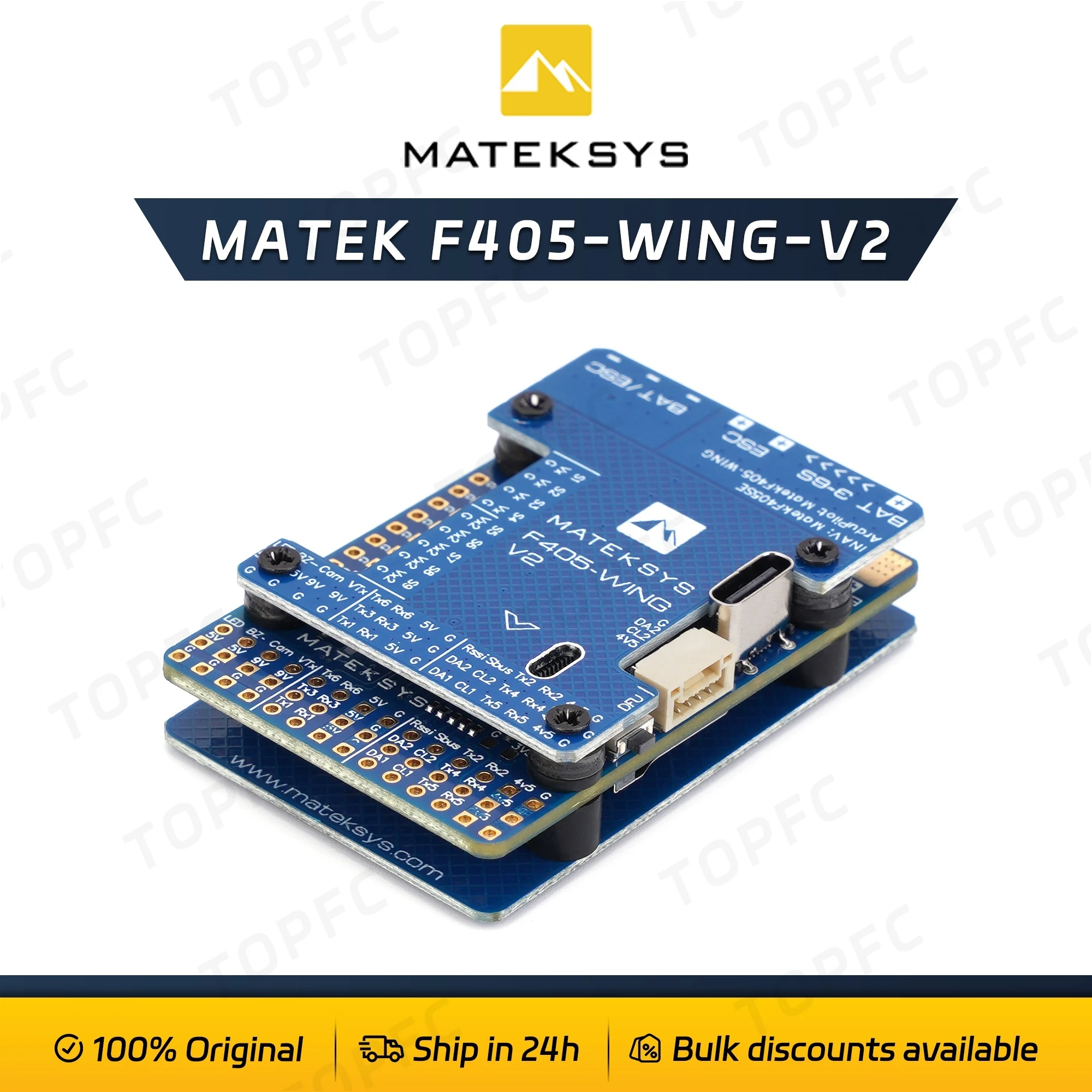 MATEK F405 Wing V2 Flight Controller STM32F405RGT6 ICM42688-P DPS310 Baro OSD for FPV Fixed Wing Plane RC Airplane MATEKSYS FC
MATEK F405 Wing V2 Flight Controller STM32F405RGT6 ICM42688-P DPS310 Baro OSD for FPV Fixed Wing Plane RC Airplane MATEKSYS FC