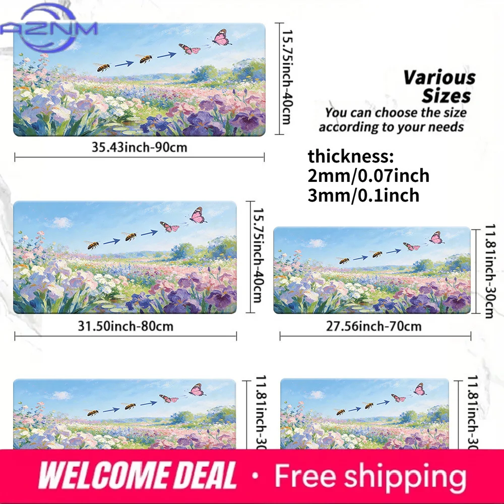Iris Flower Field Bees & Butterflies Non-Slip Desk Mat
Iris Flower Field Bees & Butterflies Non-Slip Desk Mat
