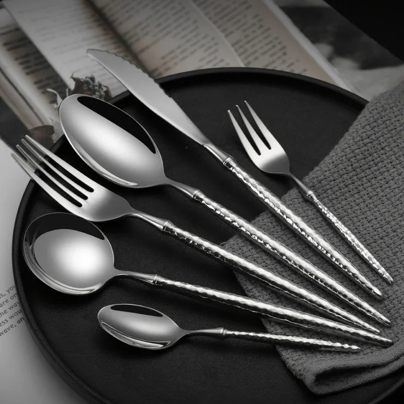 PEANDIM Cutlery Sets Kitchen Tableware Stainless Steel Fork Spoon Knife Teaspoon Wedding Family Forged Pattern Handle Tableware
PEANDIM Cutlery Sets Kitchen Tableware Stainless Steel Fork Spoon Knife Teaspoon Wedding Family Forged Pattern Handle Tableware