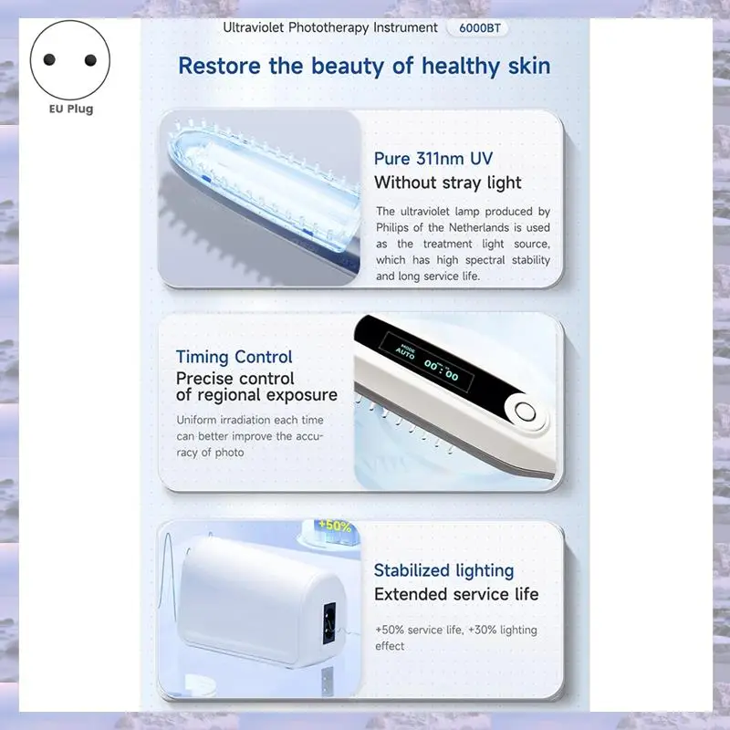 2025-Ultraviolet UV Beauty Instrument UVB Lamp Is Used For Skin Care To Make The Skin Moisturized And Elastic EU Plug
2025-Ultraviolet UV Beauty Instrument UVB Lamp Is Used For Skin Care To Make The Skin Moisturized And Elastic EU Plug