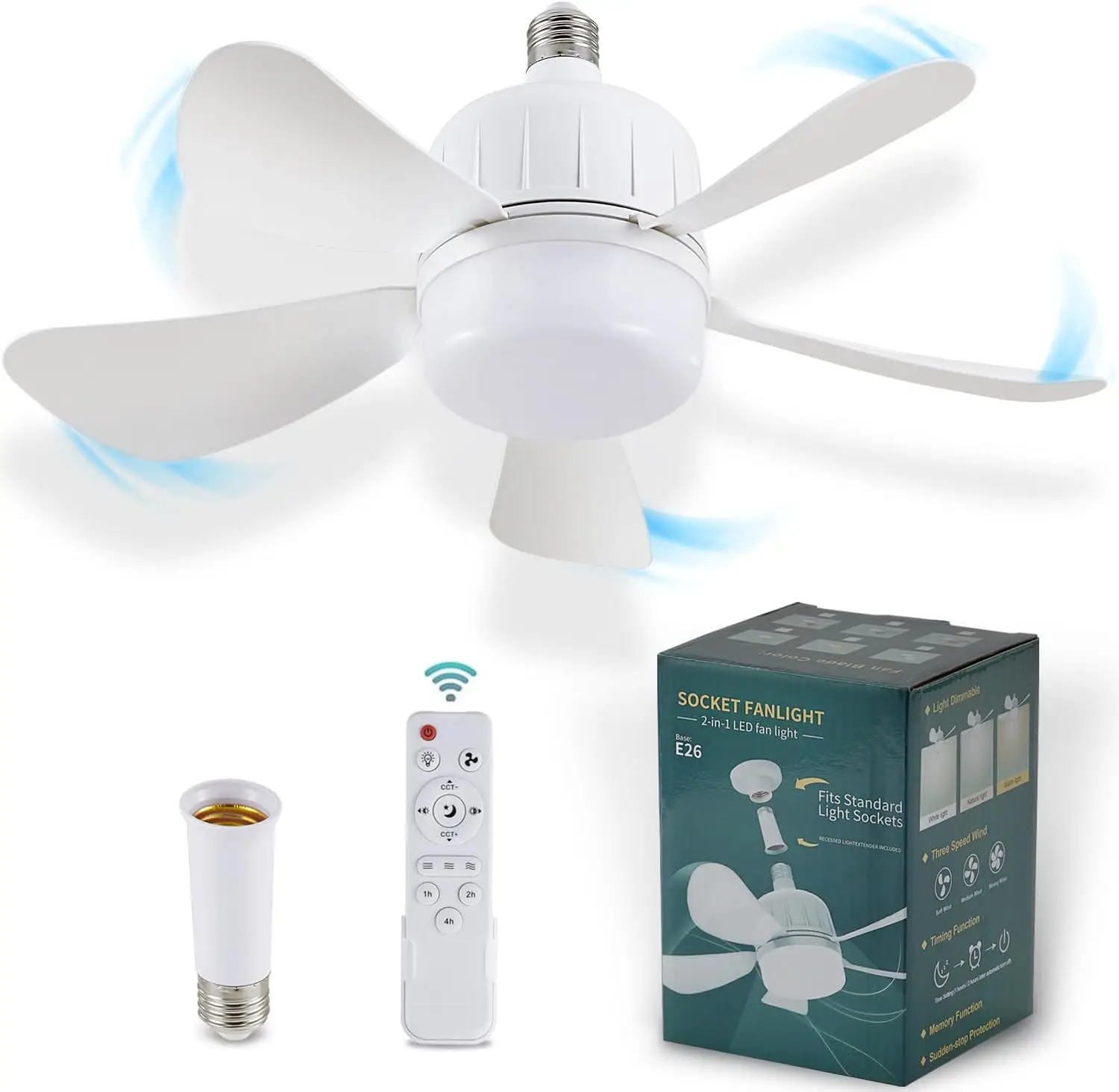 Dimmable LED Ceiling Fan Light with Remote, 3 Colors, Easy Install for Kitchen Bedroom Garage
Dimmable LED Ceiling Fan Light with Remote, 3 Colors, Easy Install for Kitchen Bedroom Garage