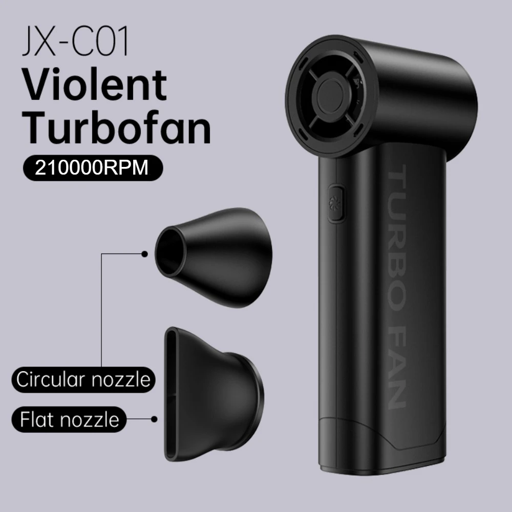 210000RPM Handheld Mini Turbo Jet Fan Electric Air Blower Powerful Large Wind Hair Dryer High-Speed Turbo Rechargeable Blower
210000RPM Handheld Mini Turbo Jet Fan Electric Air Blower Powerful Large Wind Hair Dryer High-Speed Turbo Rechargeable Blower
