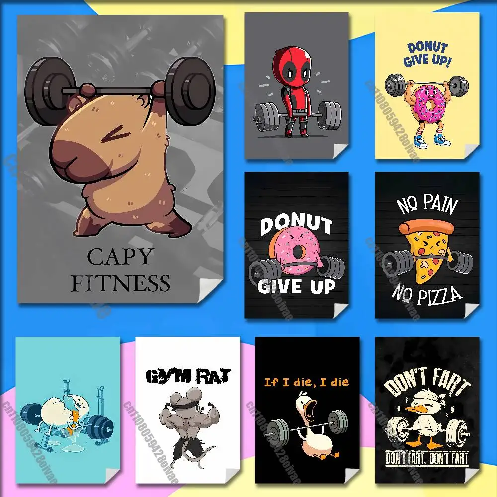 Gym Fitness Cartoon Funny Poster Wall Sticker For Bedroom 30x40cm Self-adhesive Decoration Fans Playbill Cover
Gym Fitness Cartoon Funny Poster Wall Sticker For Bedroom 30x40cm Self-adhesive Decoration Fans Playbill Cover