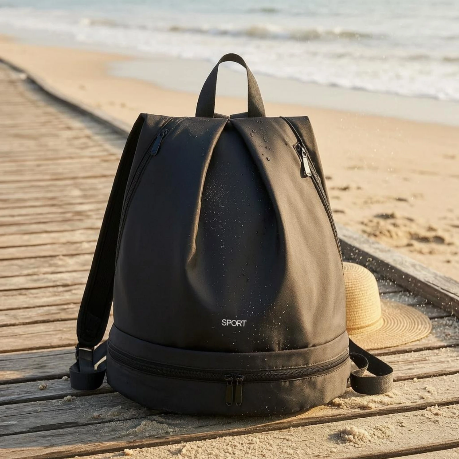 Swim Backpack Rounded Gym Backpack Sports Bag Zippered Top Handle for Swimming
Swim Backpack Rounded Gym Backpack Sports Bag Zippered Top Handle for Swimming