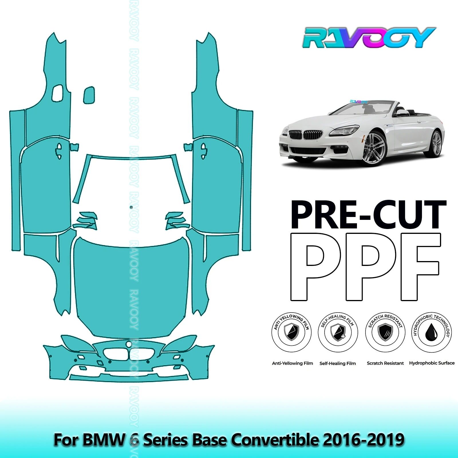8.5Mil Precut Paint Protection Film PPF Clear Bra Front Kit+Doors For BMW 6 Series Base Convertible 2016-2019
8.5Mil Precut Paint Protection Film PPF Clear Bra Front Kit+Doors For BMW 6 Series Base Convertible 2016-2019