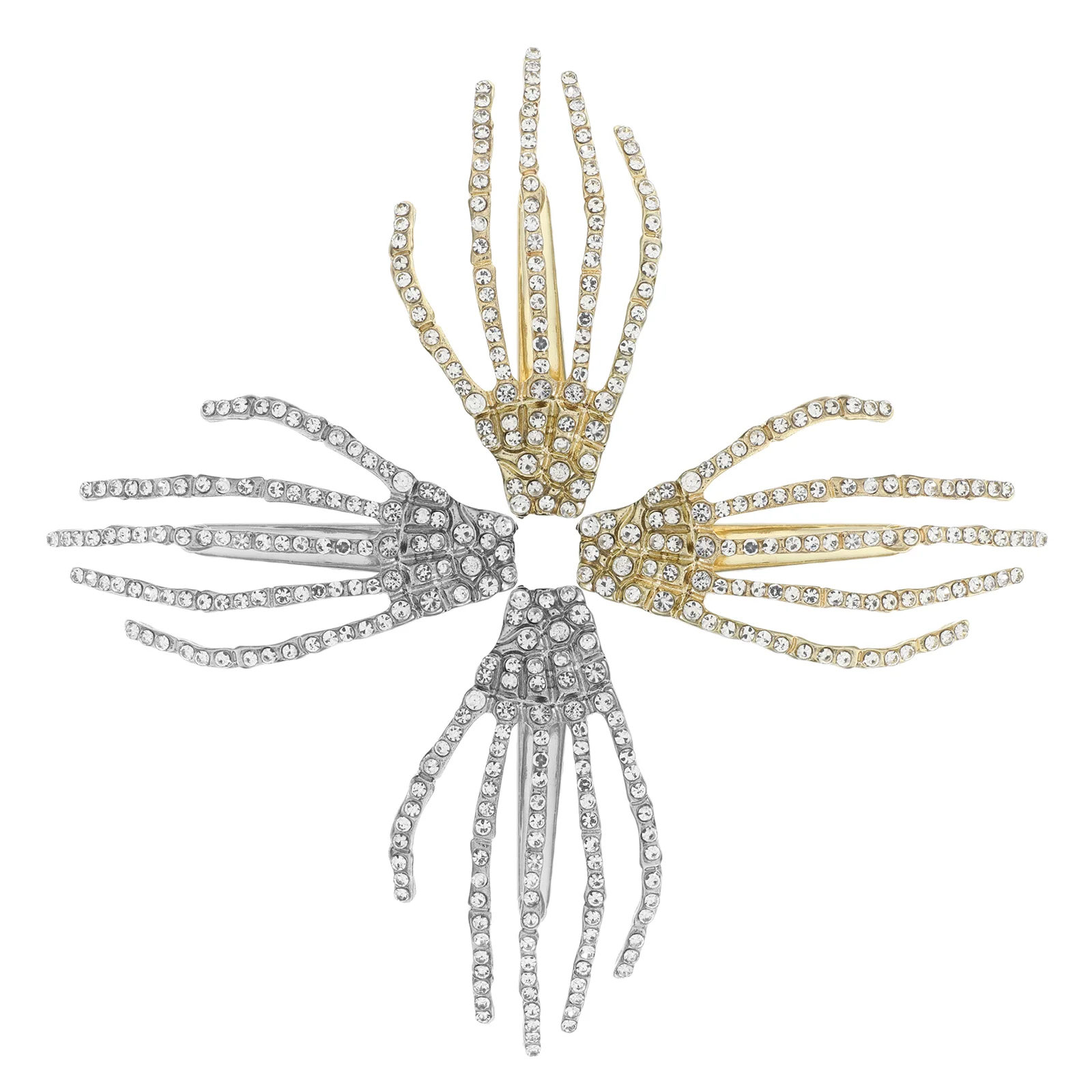 4 Pcs Girl Hair Accessories Skull Clip Halloween Hairpin Spider Trinket Hand Shape Silver Rhinestone Child
4 Pcs Girl Hair Accessories Skull Clip Halloween Hairpin Spider Trinket Hand Shape Silver Rhinestone Child