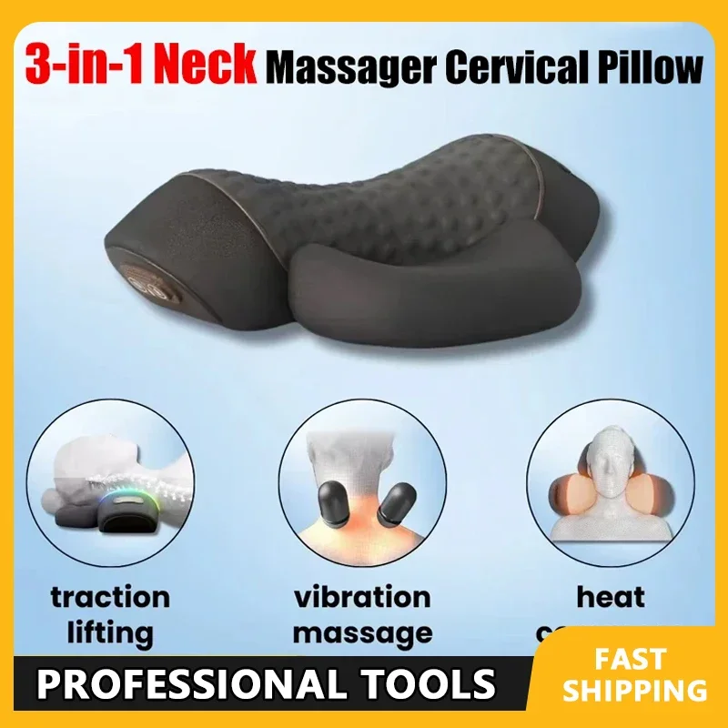 Массажер для шеи 3-в-1, подушка для шеи с горячим компрессом, вибрационным массажем и вытяжкой шеи, расслабляющая поддержка позвоночника для комфорта
Массажер для шеи 3-в-1, подушка для шеи с горячим компрессом, вибрационным массажем и вытяжкой шеи, расслабляющая поддержка позвоночника для комфорта