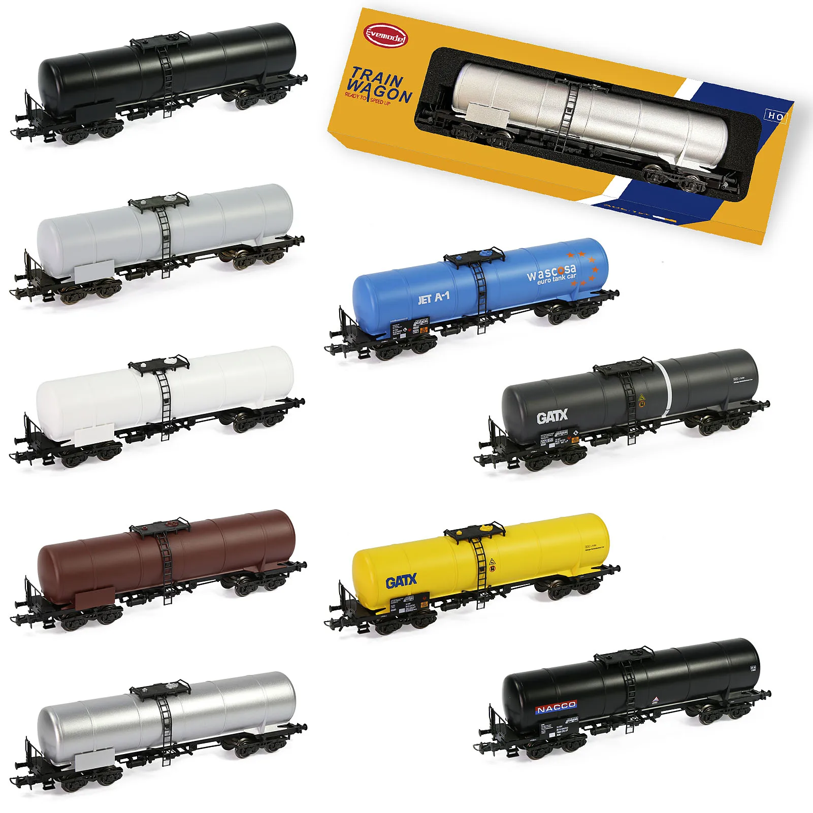 Evemodel Train Wagon HO Масштаб Масляный бак Автомобиль 1:87 Модель Танка Универсал Модель Железнодорожья C8768
Evemodel Train Wagon HO Масштаб Масляный бак Автомобиль 1:87 Модель Танка Универсал Модель Железнодорожья C8768