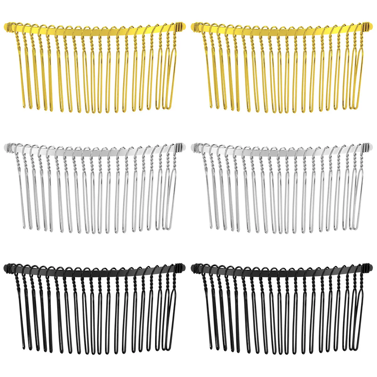 12Pcs Elegant 20-Tooth Metal Hair Combs Loop Twisted Premium Wire Rust Free Comfort Fit for Women Bridal Styling Party Evening
12Pcs Elegant 20-Tooth Metal Hair Combs Loop Twisted Premium Wire Rust Free Comfort Fit for Women Bridal Styling Party Evening