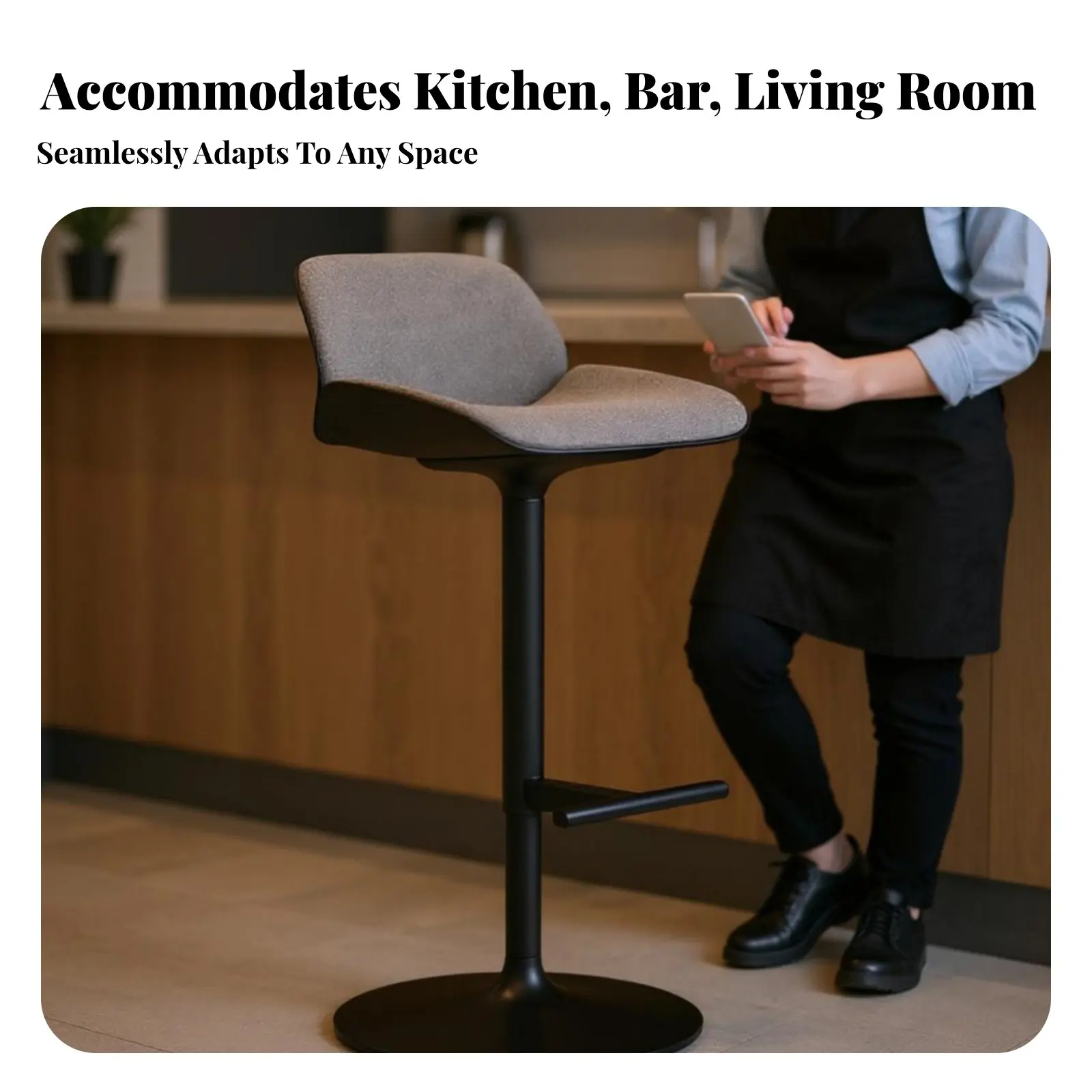 rotating Pedestal Bar Stool Nordic aesthetic Counter Chair Modern Design Height Adjustable for Reception Desk, Cafe, Bistro
rotating Pedestal Bar Stool Nordic aesthetic Counter Chair Modern Design Height Adjustable for Reception Desk, Cafe, Bistro