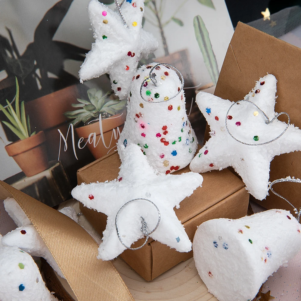 6pcs Christmas Tree Decorative Pendants White Star Charms Bell Hang Pendants for Christmas New Year Party Home Decoration
6pcs Christmas Tree Decorative Pendants White Star Charms Bell Hang Pendants for Christmas New Year Party Home Decoration