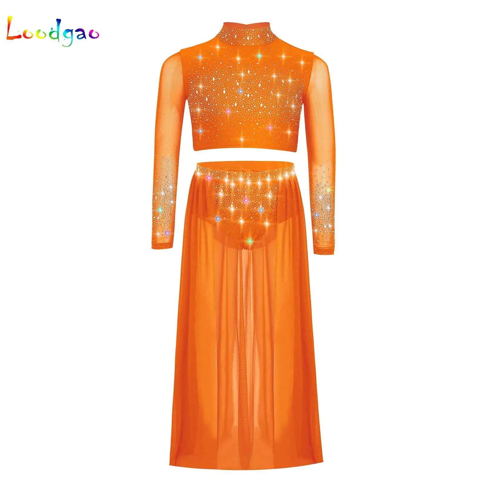 Teens Girls Ballet Set Figure Skating Performance Costume Rhinestones Crop Top with Mesh Skirt Praise Modern Lyrical Dancewear
Teens Girls Ballet Set Figure Skating Performance Costume Rhinestones Crop Top with Mesh Skirt Praise Modern Lyrical Dancewear