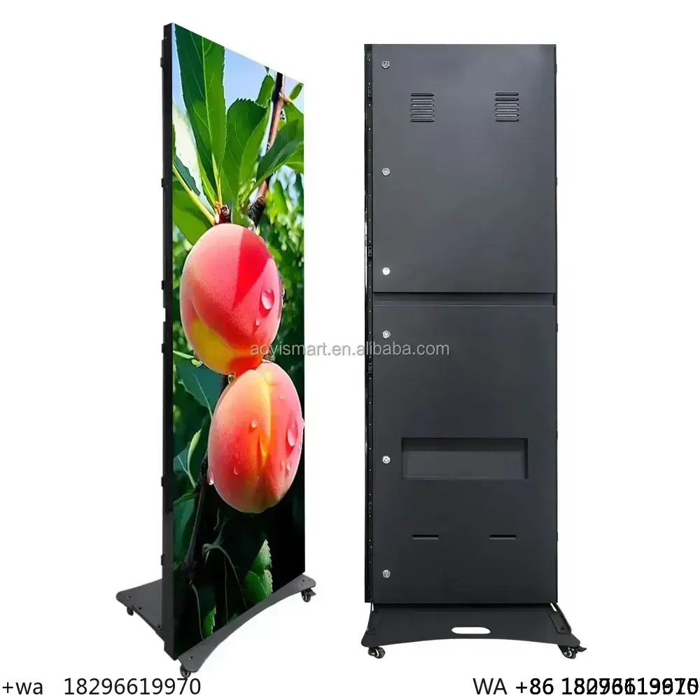 Folding Ultra-Thin WiFi Control Portable LED Poster Display P1.25 P2.5 Indoor Video Screen Totem
Folding Ultra-Thin WiFi Control Portable LED Poster Display P1.25 P2.5 Indoor Video Screen Totem