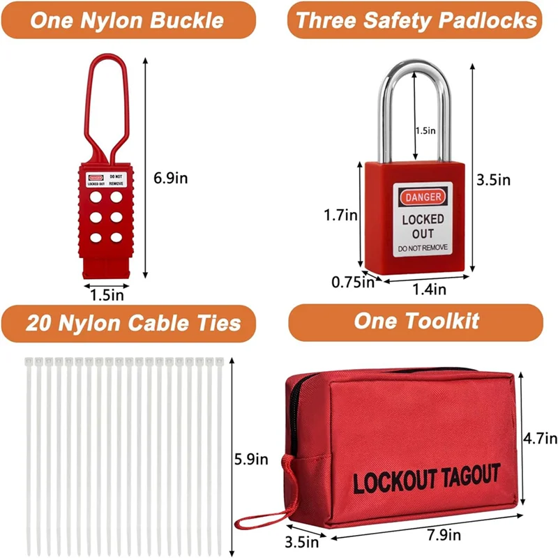 Lockout Tagout Kit,Lock Out Tag Out Kits Electrical,Lock Out Tag Out Padlocks,Electrical Switch Safety Lockout Kit-B64A
Lockout Tagout Kit,Lock Out Tag Out Kits Electrical,Lock Out Tag Out Padlocks,Electrical Switch Safety Lockout Kit-B64A