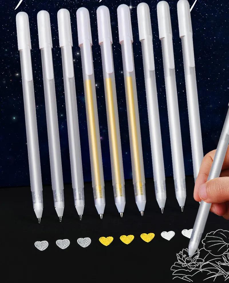 Drawing Art Markers Gold / Silver / White Pen Set Scrapbooking Black Paper Card Highlighter Markers For Drawing
Drawing Art Markers Gold / Silver / White Pen Set Scrapbooking Black Paper Card Highlighter Markers For Drawing