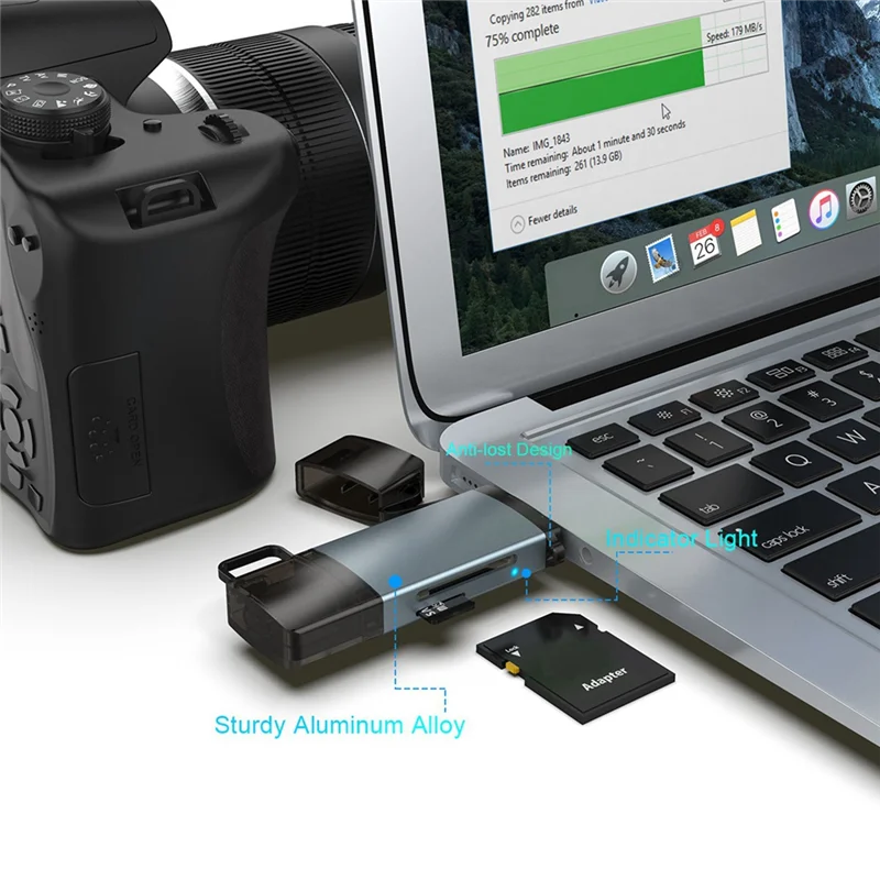 Адаптер устройства чтения карт памяти USB3.0 USB-C SD4.0 + TF4.0 Адаптер OTG Аксессуары для высокоскоростной передачи данных
Адаптер устройства чтения карт памяти USB3.0 USB-C SD4.0 + TF4.0 Адаптер OTG Аксессуары для высокоскоростной передачи данных