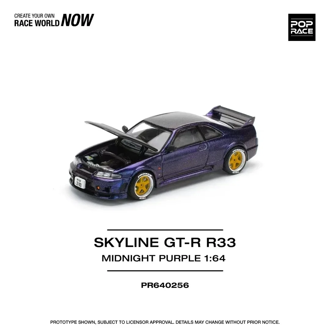 PreSale Pop Race 1:64 Skyline GTR R33 400R Midnight Purple Openable Hood Diecast Diorama Car Model Toy
PreSale Pop Race 1:64 Skyline GTR R33 400R Midnight Purple Openable Hood Diecast Diorama Car Model Toy
