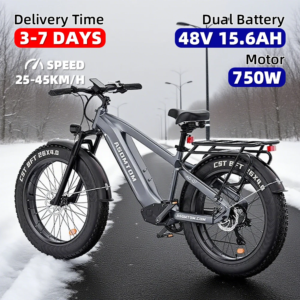 One piece dropshipping 26 inch electric bicycle octagonal motor 750W48V15.6AH off-road electric snowmobile from the United State
One piece dropshipping 26 inch electric bicycle octagonal motor 750W48V15.6AH off-road electric snowmobile from the United State