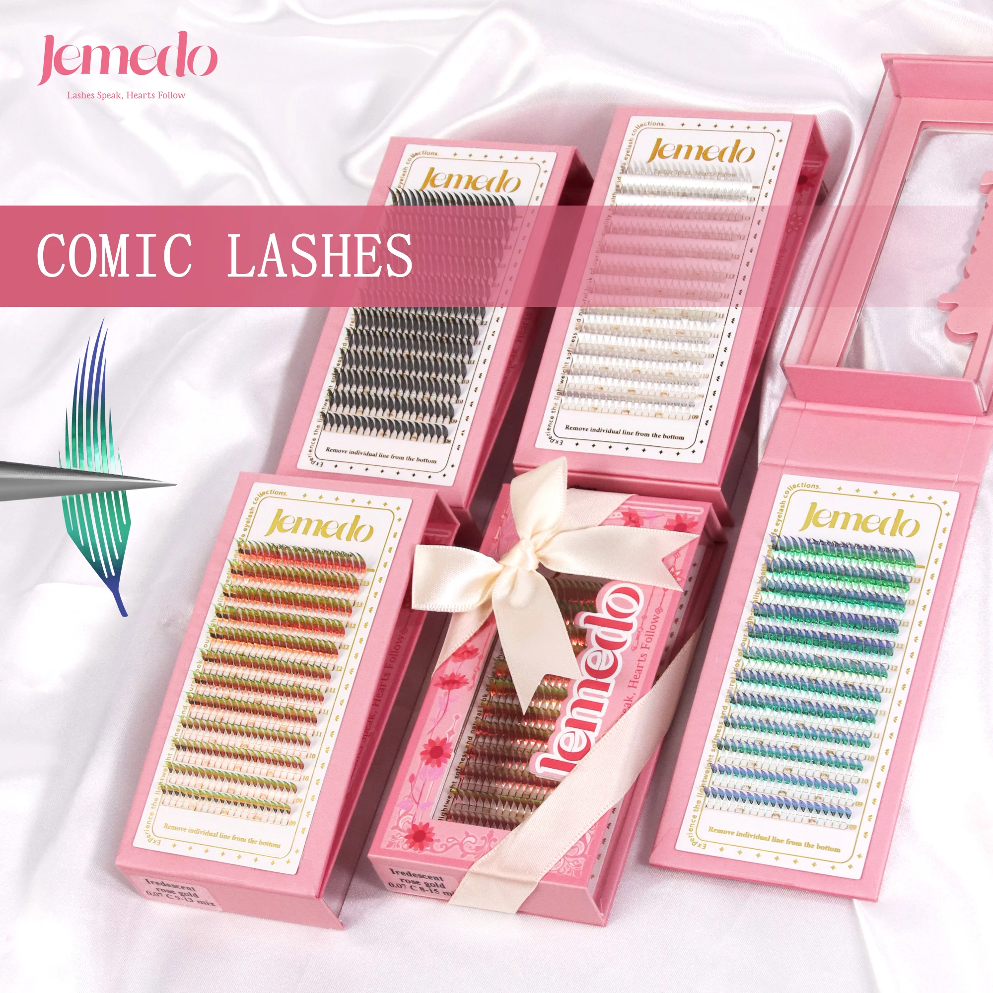 JEMEDO Colorful Comic Lashes New Shiny Eyelash Spire Clusters Eyelashes Manga Shiny Colorful Lashes Extension For Party Makeup
JEMEDO Colorful Comic Lashes New Shiny Eyelash Spire Clusters Eyelashes Manga Shiny Colorful Lashes Extension For Party Makeup