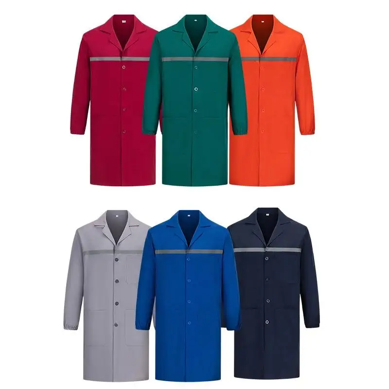 Workshop Workwear Blue Lab Coat Long Cover Factory Handling Labor Protection Clothing Wear-resistant And Dustproof Printed Logo
Workshop Workwear Blue Lab Coat Long Cover Factory Handling Labor Protection Clothing Wear-resistant And Dustproof Printed Logo