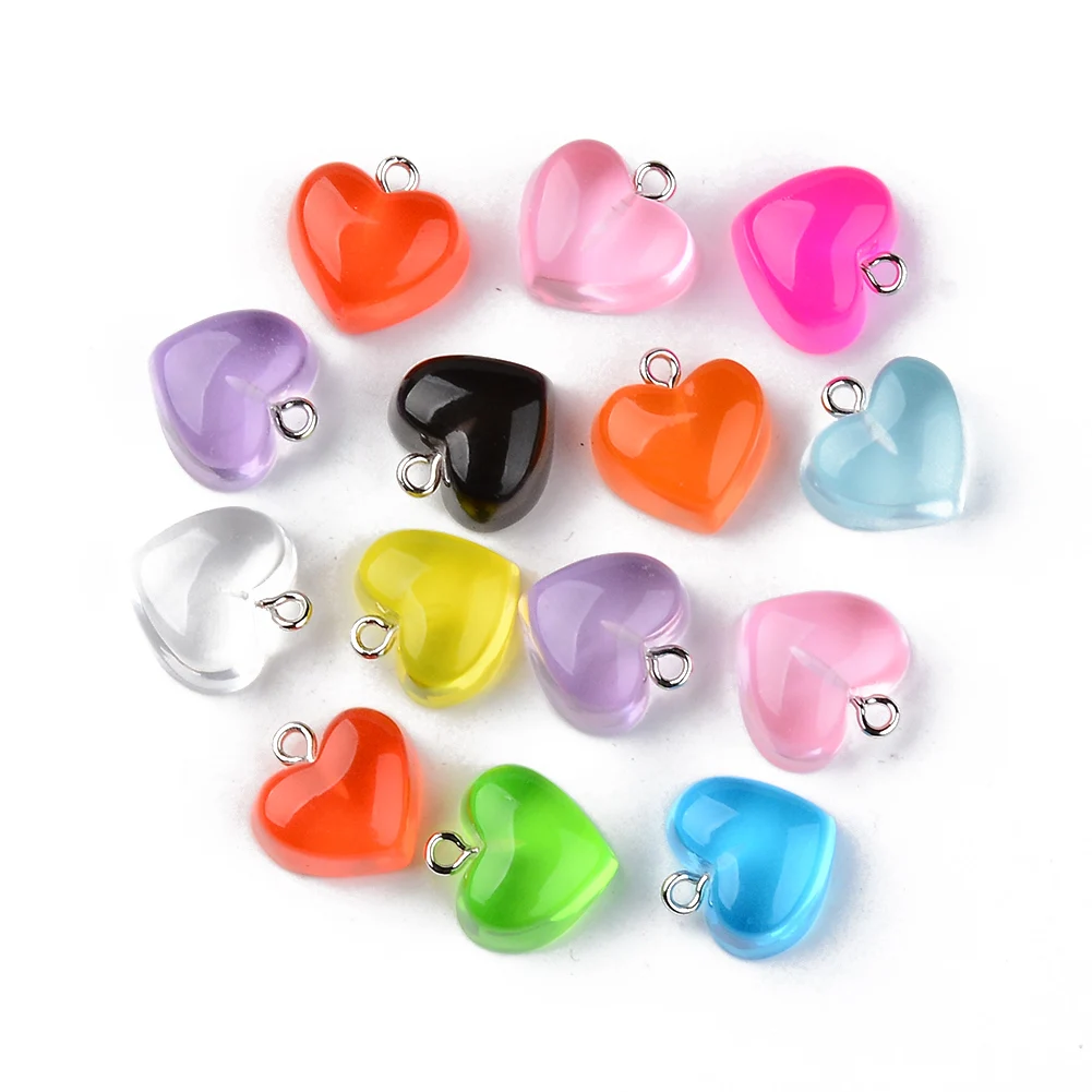 20pcs Colorful Transparent Resin Heart Pendants Charms for Jewelry Making DIY Necklace Earrings Crafts Accessories 16.5x17x9.5mm
20pcs Colorful Transparent Resin Heart Pendants Charms for Jewelry Making DIY Necklace Earrings Crafts Accessories 16.5x17x9.5mm