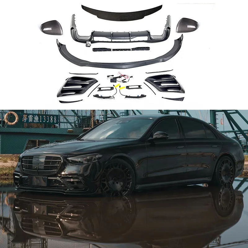 For New 2021Year S Class PP Auto Parts W223 S350 S500 S450 Upgrade to B Style Front Lip Rear Diffuser W223 Body Kit
For New 2021Year S Class PP Auto Parts W223 S350 S500 S450 Upgrade to B Style Front Lip Rear Diffuser W223 Body Kit