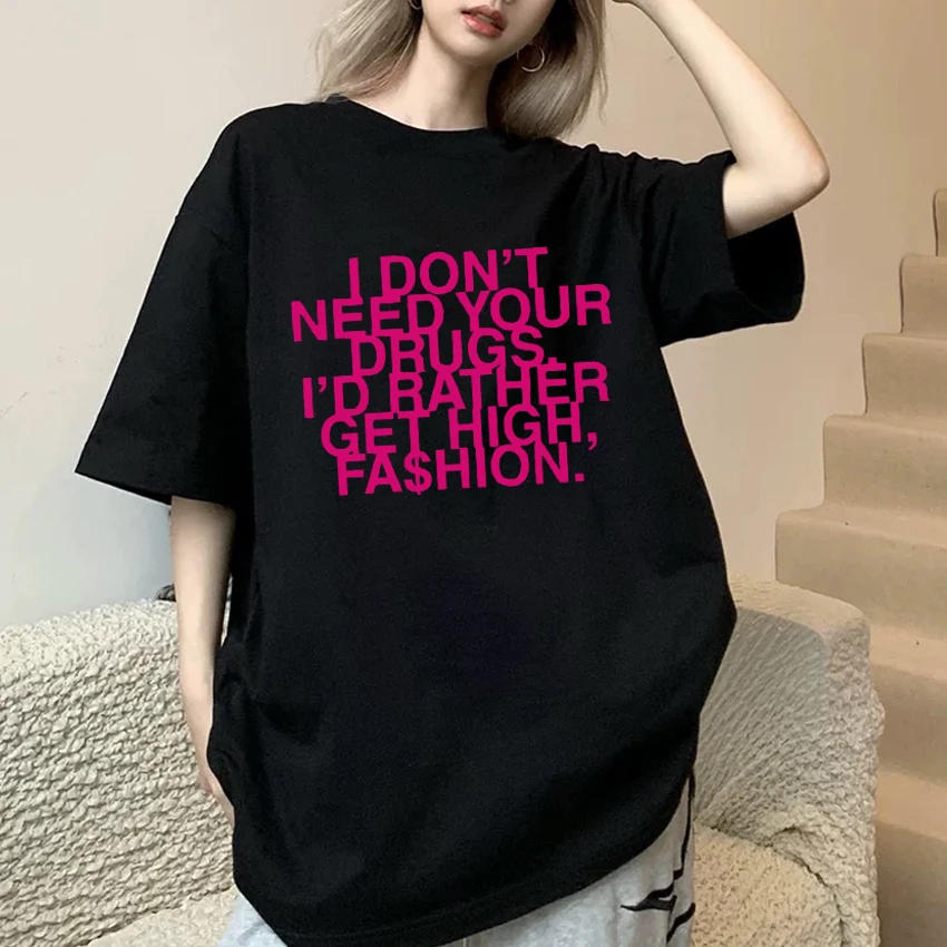 Summer I Don’t Need Your Drugs I’d Rather Get Fashion short sleeve T-shirts Men Women Oversized T shirt Unisex 100% Cotton Tops 
Summer I Don’t Need Your Drugs I’d Rather Get Fashion short sleeve T-shirts Men Women Oversized T shirt Unisex 100% Cotton Tops