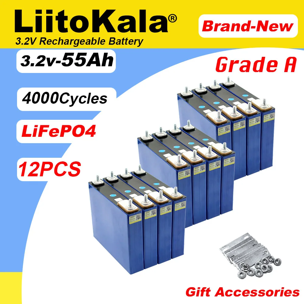 12x Liitokala 3,2 В 55 Ач LiFePO4 аккумулятор литий-железо-фосфатный аккумулятор для 12 В 24 В 3C модификация двигателя мотоцикла без работы
12x Liitokala 3,2 В 55 Ач LiFePO4 аккумулятор литий-железо-фосфатный аккумулятор для 12 В 24 В 3C модификация двигателя мотоцикла без работы