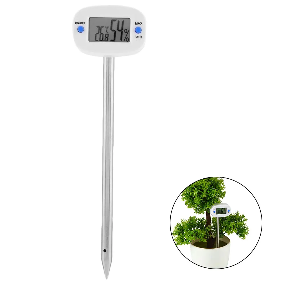 Soil Moisture Sensor Meter Thermometer Hygrometer Testing Tool White Indoor Plant Precise Tester for Fruits Flowers Vegetables
Soil Moisture Sensor Meter Thermometer Hygrometer Testing Tool White Indoor Plant Precise Tester for Fruits Flowers Vegetables