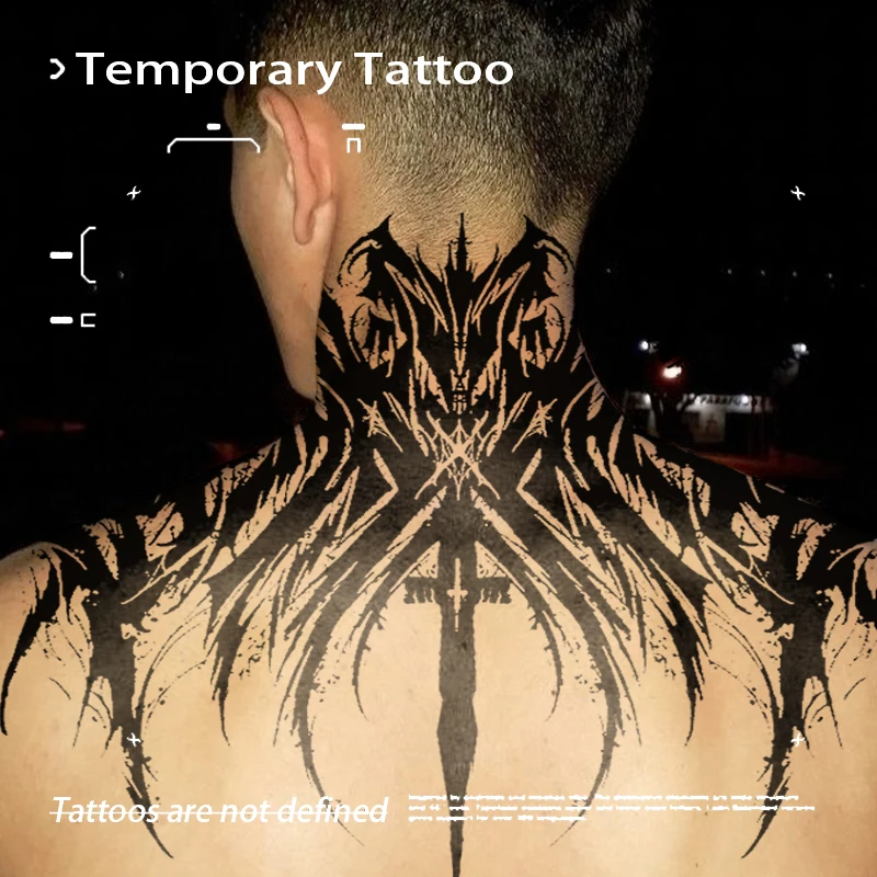 Occult Tribal Winged Sword Herbal Juice Tattoo Sticker Semi‑Permanent Waterproof Trendy Temporary Tattoo For Men Neck Shoulder
Occult Tribal Winged Sword Herbal Juice Tattoo Sticker Semi‑Permanent Waterproof Trendy Temporary Tattoo For Men Neck Shoulder