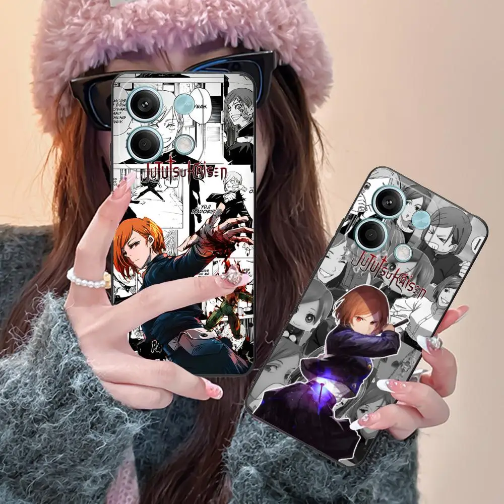Чехол для мобильного телефона Jujutsu Kaisen Nobara для POCO F6 F5 F4 F3 F2 Pro GT C40, защитный чехол с цветным принтом, красивые мобильные телефоны
Чехол для мобильного телефона Jujutsu Kaisen Nobara для POCO F6 F5 F4 F3 F2 Pro GT C40, защитный чехол с цветным принтом, красивые мобильные телефоны