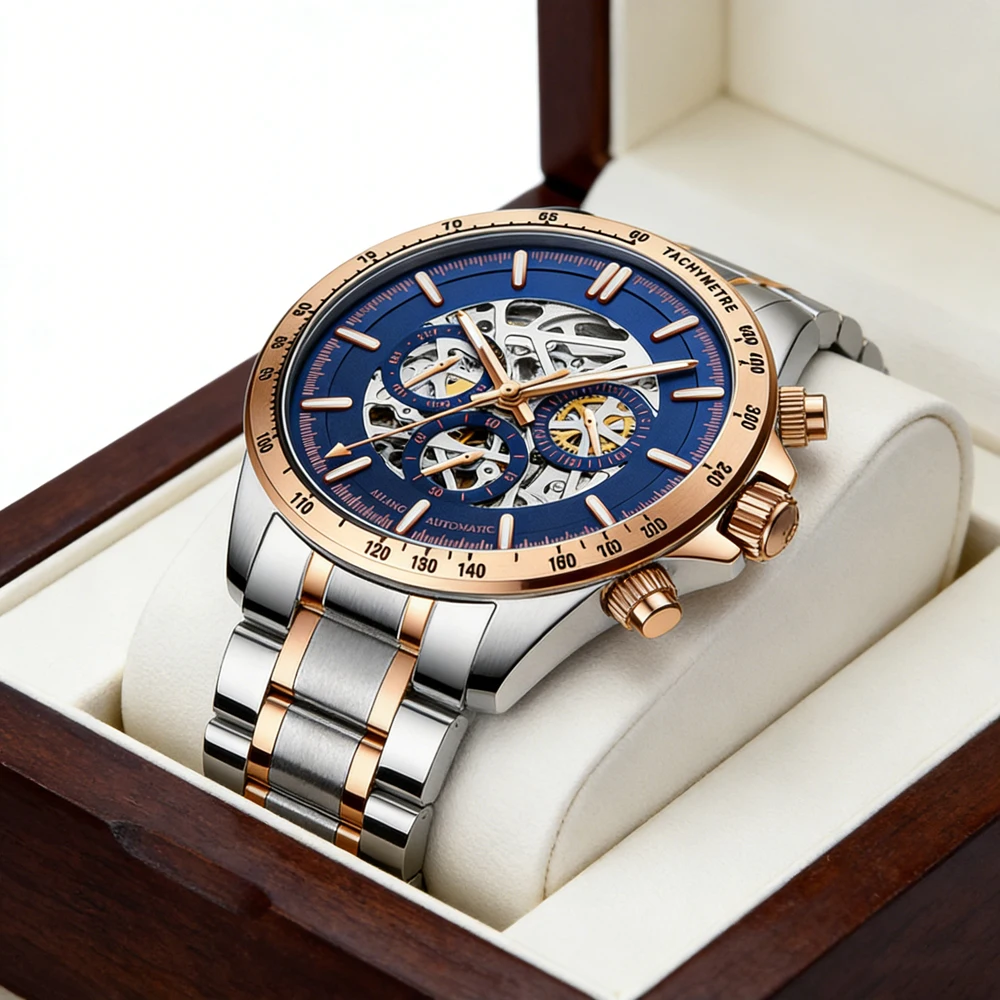 AILANG Top Brand Fashion Skeleton Mechanical Watch Men Stainless Steel Automatic Sport Business Wrist Watch Relogio Masculino
AILANG Top Brand Fashion Skeleton Mechanical Watch Men Stainless Steel Automatic Sport Business Wrist Watch Relogio Masculino