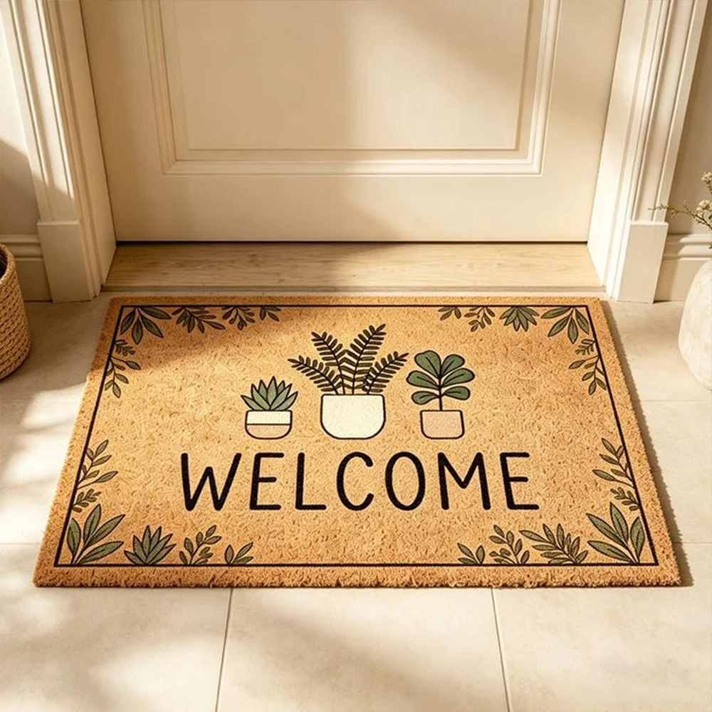 Porch Plants Welcome Doormat Plant Lover Entry Mat Botanical Front Door Decor Colorful Vibrant Natural Non Slip Coir Rug
Porch Plants Welcome Doormat Plant Lover Entry Mat Botanical Front Door Decor Colorful Vibrant Natural Non Slip Coir Rug