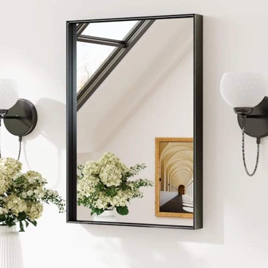 Black Bathroom Mirror for Over Sink 16 x 24 Inch Small Rectangle Vanity Mirror Metal Framed Brushed Black Wall Mount Modern Far
Black Bathroom Mirror for Over Sink 16 x 24 Inch Small Rectangle Vanity Mirror Metal Framed Brushed Black Wall Mount Modern Far