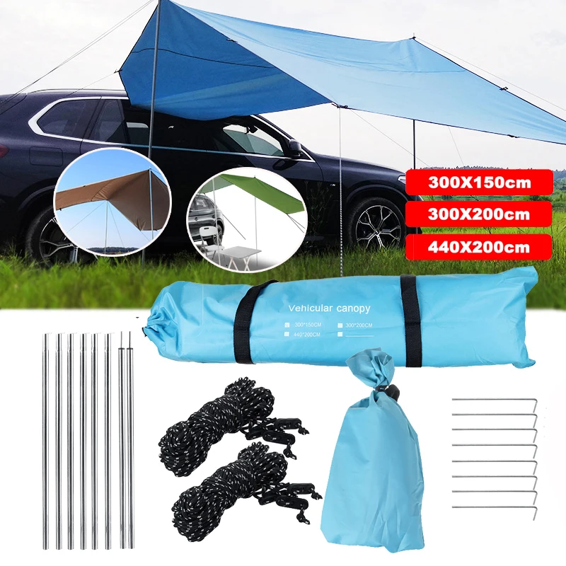 300*200cm Oxford Universal Portable Outdoor Camper Tail Tent Car Sun Awning Car Side Tent Ultraviolet-proof Waterproof 440*200cm
300*200cm Oxford Universal Portable Outdoor Camper Tail Tent Car Sun Awning Car Side Tent Ultraviolet-proof Waterproof 440*200cm
