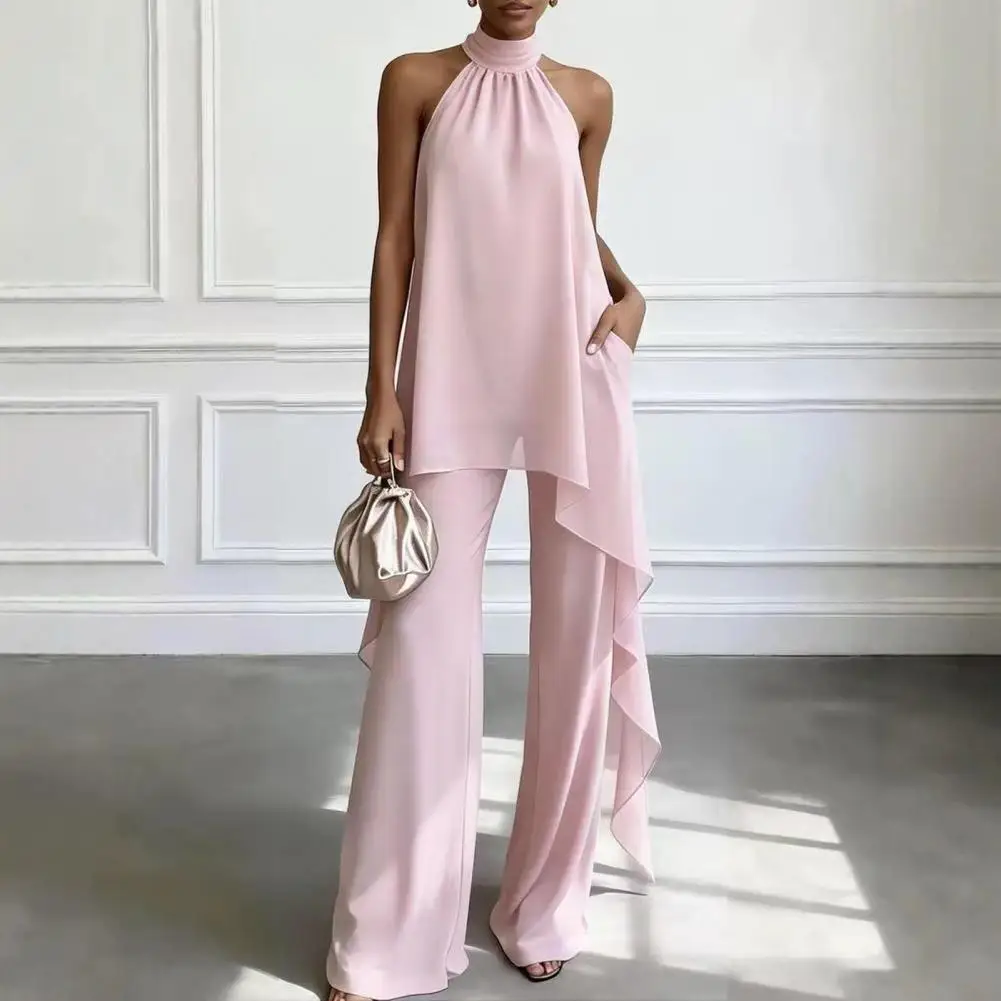 Women's Chiffon 2 Piece Sets, Sleeveless Tops with Wide Leg Pants Summer Outfits, Casual Vacation Lounge Matching Set Women
Women's Chiffon 2 Piece Sets, Sleeveless Tops with Wide Leg Pants Summer Outfits, Casual Vacation Lounge Matching Set Women