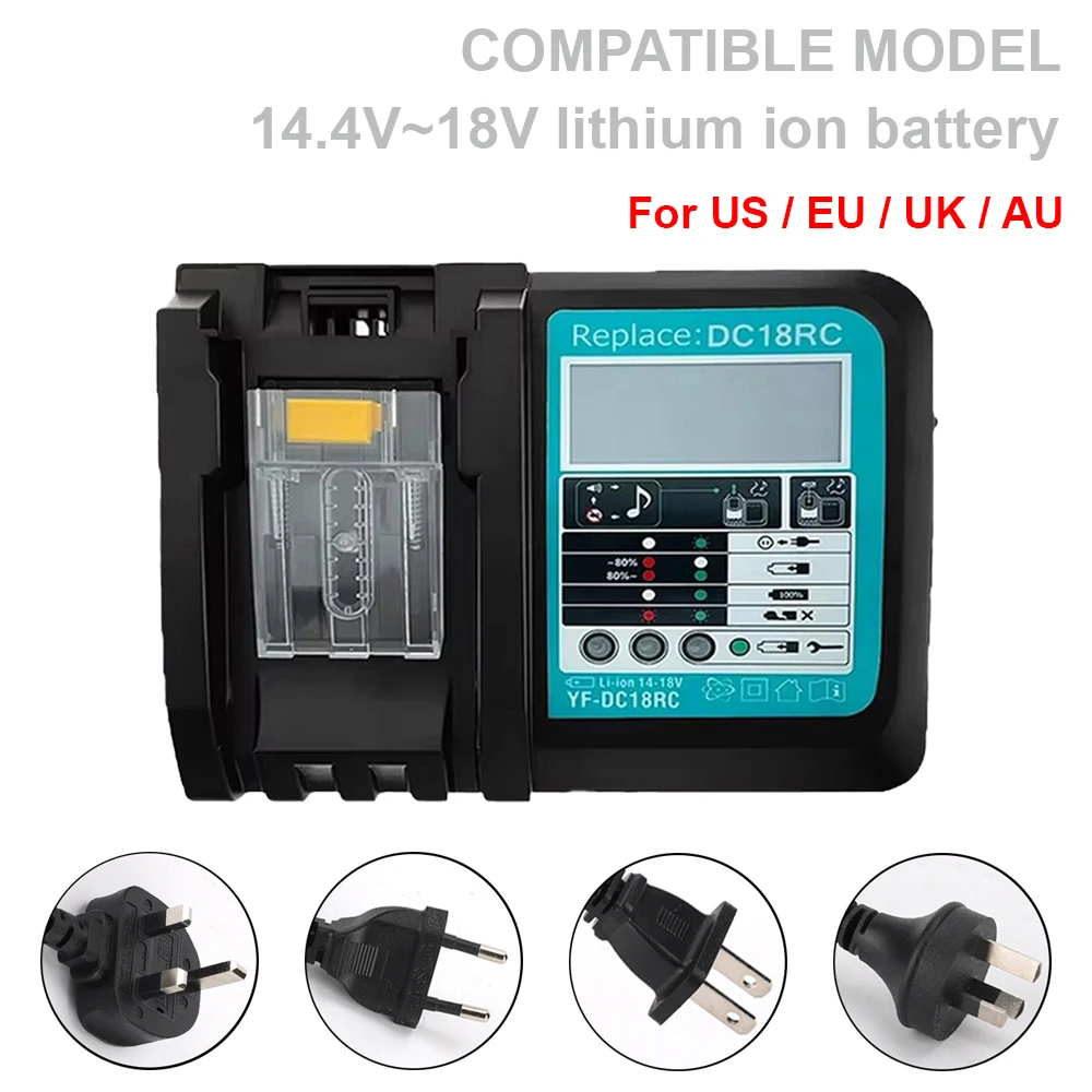 DC18RC для дрели Makita 18 В зарядное устройство 3A литий-ионное зарядное устройство для Makita 14,4 В 18 В LXT BL1815 BL1860 BL1430 BL1450
DC18RC для дрели Makita 18 В зарядное устройство 3A литий-ионное зарядное устройство для Makita 14,4 В 18 В LXT BL1815 BL1860 BL1430 BL1450